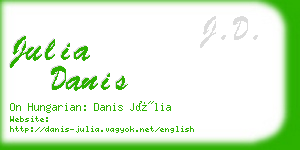 julia danis business card